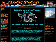 Tablet Screenshot of exoticbootan.com
